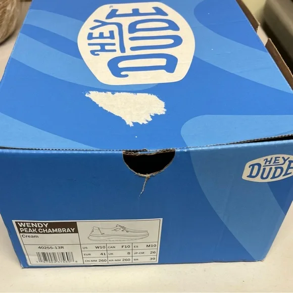 Hey Dude Wendy Peak Chambray - Cream 10 - Picture 16 of 16